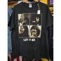 ราคา เสื้อยืดวินเทจ วง The Beatles LET IT BE 90's สีดำ Size L (29003147893)