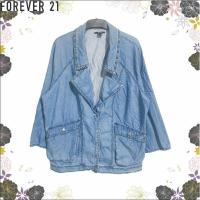 ราคา FOREVER 21 Trucker Denim Jacket | เสื้อแจ็คเก็ตยีนส์ FOREVER 21 | เสื้อแจ็คเก็ตยีนส์ผู้หญิง (8047908637)