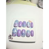ราคา เล็บเจลเล็บปลอมเล็บเจลสำเร็จรูปพร้อมติด สีม่วงฟ้าน่ารัก (23677426697)