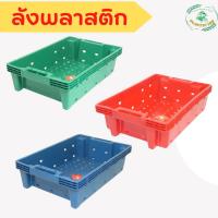 ราคา ลังพลาสติก ลังโปร่ง ลังใส่ของ ลังใส่ปลา ตะกร้าพลาสติก ลังอเนกประสงค์ ขนาด 35.5 x 53 x 14.5 cm. (18140444641)