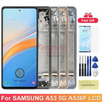 ราคา SAMSUNG Super AMOLED A53 5Gจอแสดงผลพร้อมกรอบ,สําหรับSamsung Galaxy A53 5G A536 A536B A536UจอแสดงผลLcdหน้าจอสัมผัสเปลี่ยน (45953462191)