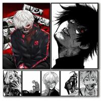 ราคา FXX9 อะนิเมะญี่ปุ่น Tokyo Ghoul โปสเตอร์ Wall Art ภาพวาดผ้าใบมังงะห้องนั่งเล่นตกแต่ง (56861776205)
