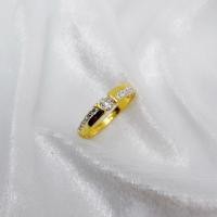 ราคา แหวนเพชร ทองไมครอน ทองหุ้ม ทองเหลืองชุบทอง ทองชุบ24k(02) (28450247727)