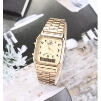 ราคา (แท้ 100%) Casio รุ่น AQ-230GA-9B นาฬิกาข้อมือ Analog-Digital แสตนเลสสีทอง - มั่นใจ ของแท้ 100% ประกันศูนย์ CMG 1 ปีเต็ม (1271966987)
