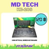 ราคา คีย์บอร์ด ขนาดพกพา MD tech KB-208 Mini USB Optical Keyboard (24556080396)