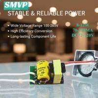 ราคา SMVP LED ไดร์เวอร์แหล่งจ่ายไฟบอร์ดเปลือยหม้อแปลงบัลลาสต์ 8-12W DC72-12V 70-120MA 15 * 20MM (46008017908)