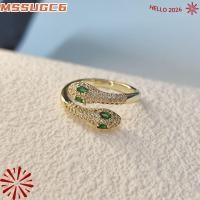 ราคา IMSSUG แหวนเพทาย,ทองแดงสีสัน Vintage แหวนรูปงู, 2024 รูปงูชุดแหวนเพทายผู้หญิง (45462324660)
