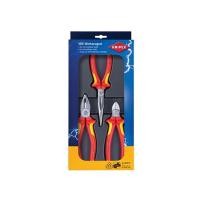 ราคา Knipex set ชุดคีมกันไฟ (คีมปากจิ้งจก คีมปากแหลม คีมปากเฉียง) 002012 (5408926046)