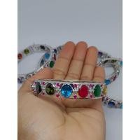 ราคา กำไลเงิน ล้อมพลอยนพเก้า เสริมมงคล พร้อมส่ง (24509714233)