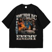 ราคา Public Enemy Band Music เสื้อยืดผู้ชายผู้หญิง Unisex Cotton Combed เสื้อยืด (54860282363)