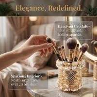 ราคา มาURICE ที่วางแปรงแต่งหน้า, ถ้วยเก็บแปรงเครื่องสําอางคริสตัลทอง, ที่ใส่ดินสอปากกาหรูหรา บลิง ที่ใส่ปากกาหรูหราเคาน์เตอร์ห้องน้ํา (53261347936)