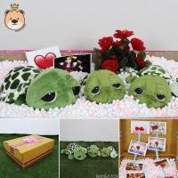 ราคา เซ็ตเซอร์ไพรส์ ตุ๊กตาเต่า 3 ตัว เนื้อผ้า ขนนุ่มพิศษ (กล่องของขวัญครึ่ง Double A) ขนาด 23.5*19*34cm (7141974843)