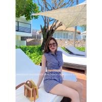 ราคา ✨SirawanShop ชุดเซต2ชิ้น เสื้อครอปคอปกแขนกุดกระดุมหน้าลายสก็อต+กางเกงขาสั้นลายสก็อต ขอบเอวยางยืด น่ารักกุ๊กกิ๊ก เกาหลี (20062685246)