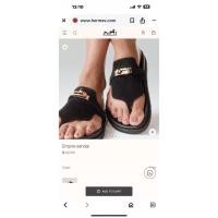ราคา ❤️Used Like VeryNew Hermes 'Empire' Sandals - Women's Size39 เหมาะเท้า 24.5-24.9CM (42258604361)