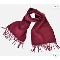 ราคา ส่งต่อ ของใหม่ ผ้าพันคอ Paul Smith Scarf สี Red wine ของแท้ (27579064838)