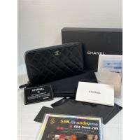 ราคา CHANEL Black Quilted Caviar Leather Zippy Organizer Wallet GHW Holo21 (21748659280)