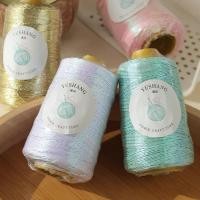 ราคา 4ชิ้น = 400ก เงาแววเส้นด้ายแกนปั่นเส้นด้าย,เส้นด้ายทอมือเหมาะสําหรับถักกระเป๋า,กล่องเก็บ,รองเท้าแตะ,อุปกรณ์ผม,ตกแต่งกระถางดอกไม้,ตกแต่งสัตว์เลี้ (45761515442)