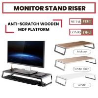ราคา Upergo ID20 Anti Scratch MDF Premium Wooden Monitor Stand Riser Desktop Organizer Computer Desk Monitor Keyboard Storage (28294218208)