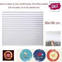 ราคา มู่ลี่,แบบจีบ สีขาว ​​​​​​​ขนาด 90x190 ซม. (3967776149)