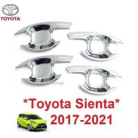 ราคา เบ้ารองมือเปิดประตู กันรอย Toyota Sienta XP 2017 - 2021 โตโยต้า เซียนต้า ถาดรองมือเปิดประตู ถ้วยมือเปิด เบ้าประตู ถ้วย (9152091828)