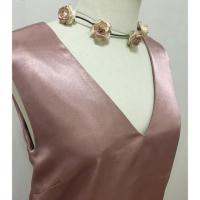 ราคา ใหม่จ้า เดรสคอวี สีPink Gold แพทเทิร์นเป๊ะ (459511303)
