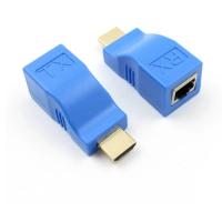 ราคา HDMI Extender 4K RJ45พอร์ต LAN เครือข่าย HDMI ขยายได้ถึง30M Over CAT5e/6 UTP LAN Ethernet (10910137267)