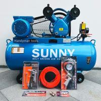 ราคา SUNNY ปั๊มลม ปั๊มลมโรตารี่ ถังลม ปั๊มลมสายพาน ขนาด 100 ลิตร รุ่น 2065-100L มอเตอร์2สูบ 3แรงม้า (สินค้ามีตัวเลือก) (26010702867)