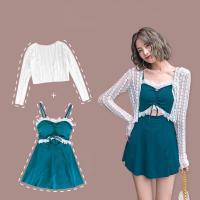 ราคา ชุดว่ายน้ำสตรี,ใหม่,ฤดูร้อน,แขนยาว,ขนาดใหญ่,อ้วน MM,สปา,ชุดว่ายน้ำ,ชุดว่ายน้ำสาวอวบ (20448065297)
