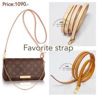 ราคา พร้อมส่ง สายหนัง Cowhide แท้ สายแทน สายสะพายกระเป๋า หนังแท้ รุ่น Lv favorite monogram (5924858909)
