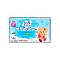ราคา [สินค้าส่งด่วน] โซฟีคูลลิ่งเฟรช สลิมมีปีก 23ซม. 14 ชิ้น (53862391117)
