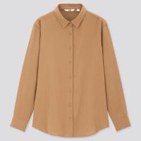 ราคา Rayon Long Sleeve Blouse Uniqlo (23627405341)