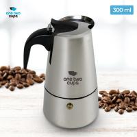 ราคา Moka Pot Espresso Coffee Stovetop 6 Cup 300ml Silver One Two Cups (55508750520)