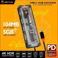 ราคา VENTUZ USB Type-C ถึง 6In1 HDMI 4K SD/TF Card Reader PD Multiport USB HUB - CG (42581226379)