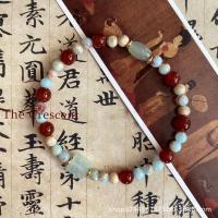 ราคา โชชาน หิน สร้อยข้อมือคาร์เนเลียนสีแดง สร้อยข้อมือย้อนยุคใหม่ (44558761567)