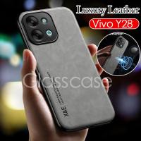 ราคา Vivo Y28 สําหรับ Vivo Y03 Y17s Y18 Y28 Y38 Y100 VivoY28 Y 28 VivoY100 Y 100 4G 5G หรูหราหนังโทรศัพท์กรณีแฟชั่นคู่ป้องกันปลอกกันกระแทกนุ่มปกหลัง (26553613195)