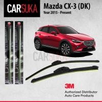 ราคา ใบปัดน้ําฝนไร้กรอบ 3M (22"+18") , Mazda CX-3 , CX3 (DK) ปี 2015-ปัจจุบัน (50803603178)