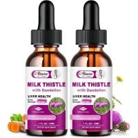 ราคา Liver Health Support Liquid, 1000mg Milk Thistle 80% Silymarin Extract & 250mg Dandelion Root Extract, Liver Cleans Detox & Repair สูตรตับไขมัน, มังสวิรัติ, ไม่ใช่จีเอ็มโอและ All-Natu (53362362465)