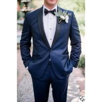 ราคา Tuxedo Navy ทักซิโด ทักซิโด้ สีน้ำเงิน ปกดำ ชุดเจ้าบ่าว งานสั่งตัด (21794535361)