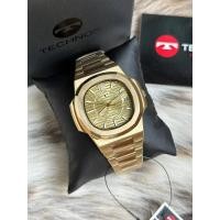 ราคา ⌚️Technos Swiss Gold Dial Date Unisex Watch (13299161526)