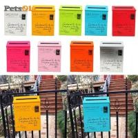 ราคา [PETSOLA] กล่องรับจดหมายชุบสังกะสีวินเทจ Letterbox Postbox หนังสือพิมพ์ผู้ถือกล่องสีเบจ (49811628390)