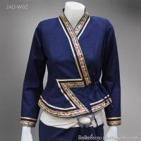 ราคา ( ม่อฮ่อมแพร่ ) เสื้อเจ้านาง เสื้อเจ้านางดิ้นเงินสีน้ำเงิน เนื้อผ้าชินฝ้ายมัยอย่างดี (14709909875)