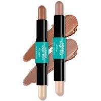 ราคา ContourStick,2 ชิ้นDual-EndedHighlighterMakeupPen&ContouringStickforFaceShaping,Long Lasting WaterproofBronzer&HighlightSticksMakeUpKitforAllTones(01#+02#)& (54112565005)