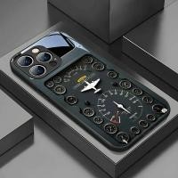 ราคา Retro Aviation Elementกระจกนิรภัยเคสโทรศัพท์สําหรับiPhone 17 16 15 14 13 12 11 Pro Max 16E XR XS Max 7 8 Plusรูปแบบเครื่องบินกันกระแทกAnti Dropฝาครอบป้องกันฮาร์ด (42373333196)