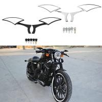 ราคา กระจกมองข้างรถจักรยานยนต์สีดําสําหรับ Harley-Davidson Iron 883 Sportster 1200 (17696195844)