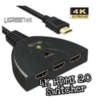 ราคา Ugreen HDMI 2.0 Switcher 4K Hdmi Switch HDMI Splitter Adapter Cable 3 Port(3 in 1 Out) (40980803083)