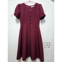 ราคา เดรสสีแดง เดรสแดง สีแดงไวน์ เดรงใส่ทำงาน เดรสออกงาน (29455534718)