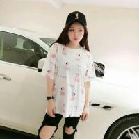 ราคา เสื้อยืดลายนกฟามิงโก้ (428793958)
