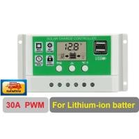 ราคา 30A Solar charge controller 12V/24V PWM Lithium Battery Lead Acid Battery 12V 24V Auto With Dual USB Solar Regulator New (13214109431)