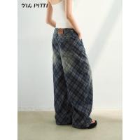 ราคา VIAPITTI design-inspired plaid gradient washed denim jeans (44959718607)