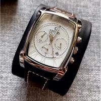 ราคา นาฬิกาข้อมือหน้าปัดสี่เหลี่ยม โครโนกราฟ สายหนัง (21684516038)